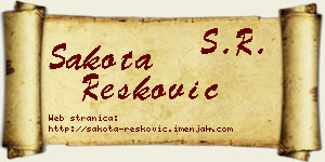 Šakota Resković vizit kartica